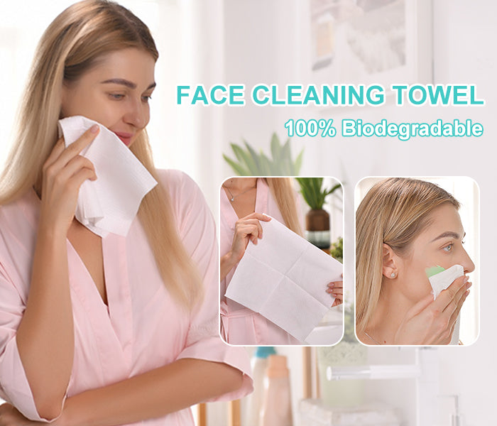  Ditoi Disposable Face Towels, Biodegradable Facial Towels,  Super Soft and Thick Clean Face Towels XL, Makeup Remover Dry Wipes, Face  Cloths for Sensitive Skin, 10×12 50 Count (1 Pack) : Beauty